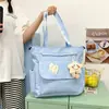 Bolso de mano lindo de estrella de dibujos animados estilo coreano para estudiantes de secundaria y preparatoria, bolso de hombro casual de gran capacidad para tutorías