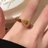 Nuevo Anillo de Calabaza con Cuentas Estilo Chino Tendencia Nacional Diseño de Nicho Apilable de Gama Alta Anillo para Dedo Índice Femenino de Gama Alta Estilo Nacional