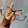 Gafas de lectura para mujer con contraste de color, protección contra luz azul, de alta definición a la moda, comercio transfronterizo de exportación europea y americana, diseño ojo de gato de montura grande