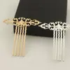 Accesorios de Joyería Estilo Antiguo Color Latón Conservación del Color Flor Dorada Peine para el Cabello 56*57mm Estilo Nacional Retro Estilo Étnico