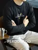 Camiseta de Manga Larga para Hombre, Suave y de Lujo, Algodón Modal Amigable con la Piel, Estampado 3D, Transpirable, Versátil, Capa Base Antibacteriana 5A, Primavera y Otoño 2026
