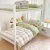Juego de Tres Piezas 100% Algodón Estampado para Cama Individual de Dormitorio Estudiantil Ropa de Cama de Algodón Puro Peinado para Cama Triple de Estudiante Universitario