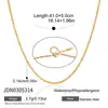 Wanxing Conjunto de Joyería para Mujer Cadena y Pulsera de Acero Inoxidable Chapado en Oro de 18K Estilo Simple Multiestilo Europeo y Americano Venta al por mayor Transfronteriza