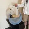 Bolsa Jeans para Mulheres 2026 Nova Tendência Verão Nicho Patchwork Bolsa de Ombro Grande Capacidade Bolsa Transversal Bolsa Dumpling