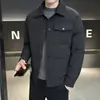 Chamarra con Cuello de Camisa Pato Blanco Invierno para Hombre Marca de Moda Atractivo Moda Ropa Ligera Mayoreo Casual
