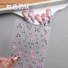 Pegatinas para Uñas de Arte de Celebridad de Internet Estilo Ins Lazo Leopardo Nuevas Otoño e Invierno Decoraciones Calcomanías para Uñas Estilo Maillard