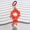 Bubble Mart Colgante de Cadena para Teléfono Móvil Lindo Cuentas Pintadas a Mano Cadena Doble Colgante Colgante para Bolso Colgar DIY