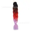 Fibra química de tres colores, cuatro colores, cinco colores, degradado, seda de alta temperatura, trenza grande, trenza jumbo, trenza burbuja, material para trenzas de cabello