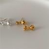 Fan Zhiqiao Aretes de Lazo de Plata de Ley 925 Estilo K Coreano Simple Elegante Versátil Aretes Estilo Ins