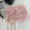 Bufanda Larga Pequeña de Encaje Bordado con Perlas Resistente Estilo Hada, Versión Coreana con Decoración de Cuentas, Chal Versátil Vintage Bufanda de Seda para Comercio Transfronterizo