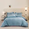 Conjunto de cama de veludo cristal liso espesso para outono e inverno, conjunto de três peças com capa de edredom e fronhas de veludo de leite liso para o inverno