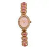 Nuevo Estilo Popular Transfronterizo de Moda Reloj de Mujer Incrustado de Diamantes Lleno de Diamantes Reloj de Pulsera de Cuarzo para Mujer de Lujo Ligero Venta al por Mayor