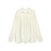 Camisa de Manga Larga de Tencel con Diseño de Botones Traseros 'S' para Verano 2024, Estilo Coreano, Holgada, Adelgazante, con Temperamento, Estilo Hada, para Mujer