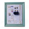 Marco de fotos para colgar en la pared, estante para pendientes, tablero para clavos, estante para guardar joyas, estante para collares, estante para exhibir joyas, accesorios para pendientes