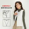 Nuevo Chaleco Acolchado sin Cuello para Mujer, Cuello en V, Ligero, Chaqueta Acolchada Cálida, Talla Extra, Chaleco de Cuello Redondo