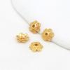 Colar Torket banhado a cobre em ouro verdadeiro 18K, pulseira Torket com contas, espaçador, acessórios de metal faça você mesmo C02