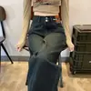 Jeans de cintura alta perna larga feminino outono e inverno 2024 novo forrado com fleece espessado plus size retrô calças retas justas de nove pontos
