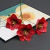 3 flores de tulipa abertas artificiais para decoração de salão de casamento, arranjos florais e decoração de casamento