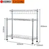 Estante de Cocina de Acero al Carbono Cromado Galvanizado, de Mesa y de Piso, Estante de Almacenamiento Simple y Elegante para Cocina y Baño con Múltiples Niveles y Altura Ajustable para Guardar Condimentos