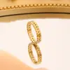 Anel de Aço Titânio Espiga de Trigo em Forma de Coração Feminino 18K Presente de Dia dos Namorados Folhas Ramos de Oliveira Anel Vazado Corrente Feminina