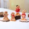 Adornos de Hombre de Jengibre Navideño, Decoraciones de Resina de Dibujos Animados para Habitaciones Infantiles, Regalos Navideños, Accesorios para Crear Ambiente