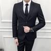 Conjunto de terno masculino Casual Slim-fit Terno profissional de três peças Terno masculino de negócios masculino Terno do noivo Vestido de noiva do noivo