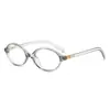 Montura de gafas de moda ovalada de Jang Won-young, montura de gafas para mujer de cara lisa versátil retro coreana, lentes lisos estilo nerd