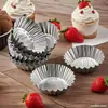 Y25-Y29 Aleación de Aluminio Molde para Tartaleta Plana Bandeja para Hornear Molde para Pastel de Gelatina Herramientas para Hornear Tartaletas Moldes para Pasteles de Postre