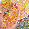 Série Luminosa Estrela de Cinco Pontas Coração Estrela de Quatro Pontas Resina Pequenos Acessórios Artesanal DIY Cola de Creme Furo Acessórios para Fivela de Sapato