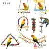 Columpio para Pájaros Suministros para Loros Anillo Colgante Suministros para Pájaros Juguete para Loros Juguete de Puente Colgante de Trigo para Loros Escalera de Nube de Pájaro Taibao
