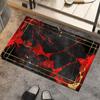 Alfombra de Barro Diatomeas Mármol Simple Transfronteriza Dorado Esmeralda Chapado Absorbente Baño Antideslizante Fácil Cuidado Felpudo Alfombra de Secado Rápido