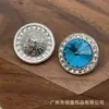 Botão de Diamante de OVNIs de Metal Pequeno Estilo Chanel Versátil para Camisa de Terno Cardigan Suéter Manga Gola Joia de Roupa Fivela
