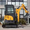 Excavadora Compacta de Oruga Tipo Cabina Ht22 Mini Excavadora Pequeña Micro Excavadora Agrícola para Huertos