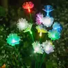 Luzes de Flores Solares para Uso Externo em Casa, Paisagismo de Jardim, Iluminação de Ambiente, Luzes Decorativas para Varanda de Jardim, Luzes de Gramado com Haste de Inserção no Solo