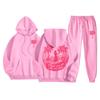 Conjunto de Moletom com Estampa Casual Outono/Inverno 2026 e Calça Simples com Estampa