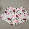 Pantalones Cortos de Dibujos Animados Populares Europeos y Americanos Kt Hello Kitty para Mujer, Verano Finos Holgados Casuales para Casa