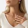 Pendientes de aro con forma de corazón de diamantes de imitación creativos, superventas transfronterizos europeos y americanos, conjunto de joyería elegante y favorecedor
