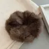 Scrunchie Plissado de Pelúcia Falsa de Vison Falso Coreano para Outono e Inverno, Luxo Leve de Alta Qualidade, Elástico de Cabelo Macio Elegante e Versátil