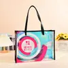 Bolsa de Mão a Laser de PVC Feita Sob Medida Colorida Plástico PP Transparente Bolsa de Presente Sacola de Gelatina Bolsa de Compras de Roupas de Alta Qualidade