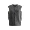 Novo básico Miao Gen Retro All-match gola redonda empilhado camisola colete ombro blusa feminina 4145 Top