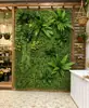 Pared Vegetal de Simulación Pared de Plantas Verdes Tridimensionales Flores Falsas Biónicas Paisajismo Superficie de Pared de Fondo Artificial Combinación de Paisaje Decoración para Colgar en la Pared