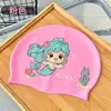 Nueva Gorra de Natación Infantil Gorra de Natación de Silicona Impermeable No Elástica Dibujos Animados Sirena Gorra de Natación para Bebés y Niños Pequeños Venta al por Mayor
