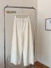 Calça Wide Leg Feminina de Cintura Alta Plissada de Caimento Solto