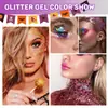 Tema Halloween Cruzamento Glitter Abóbora Gel Holográfico Maquiagem Carnaval Maquiagem Corporal e Facial