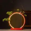 Nuevo Anillo de Luz LED de Hierro Estilo Chino con Incienso de Flujo Inverso para Oficina, Hogar, Tienda, Sala de Té y Casa de Huéspedes, Decoración Luminosa Creativa para Uso Doméstico