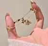 Pulseira de Abelha Dourada Escovada, Indústria Pesada Medieval, Alto Padrão, Luxo Acessível, Pulseiras de Diamante Empilháveis da Moda para Mulheres
