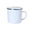 Caneca de Esmalte Suporta Impressão de Logo, Foto, Texto, Caneca Personalizada DIY, Caneca de Escritório, Caneca de Casa, Água