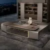 Mesa Presidencial Chefe Mesa de Escritório e Conjunto de Cadeiras Luxo Leve Alto Padrão Presidente Líder Gerente de Escritório Supervisor Mesa Executiva