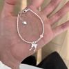 Nuevo Diseño de Moda Pulsera de Mariposa Plata Rota Celebridad de Internet para Mujer Joyería de Mano Elegante de Alta Calidad Perla Venta al por Mayor