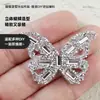 Nuevo Estilo Mariposa 3D de Pedrería de Cristal Lazo de Alto Brillo Pegatinas de Pedrería Hotfix Materiales de Decoración para Ropa DIY Accesorios para el Cabello